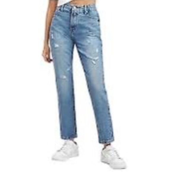NWT Good American Distressed Good Classic Jeans in Indigo size 6/28